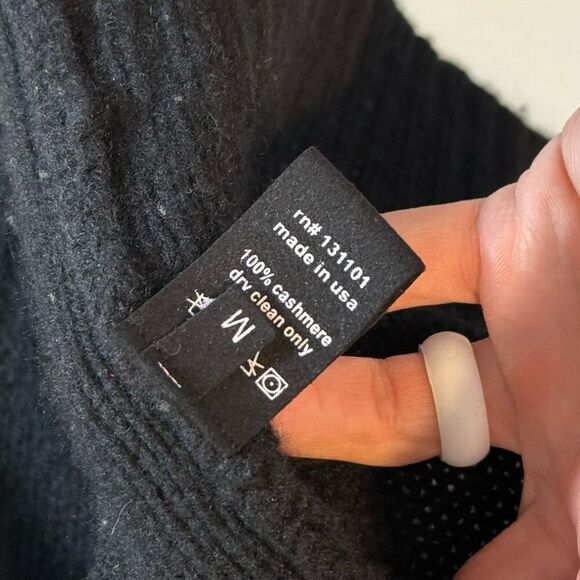 Beryll 100% Cashmere Oversized Open Front Cardigan in Black Women’s Medium - Picture 8 of 12